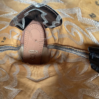 1960s Tony Lama Exotic Elephant Cowgirl Boots Men’s 7 B | Women’s 8 USA Made Gold Label