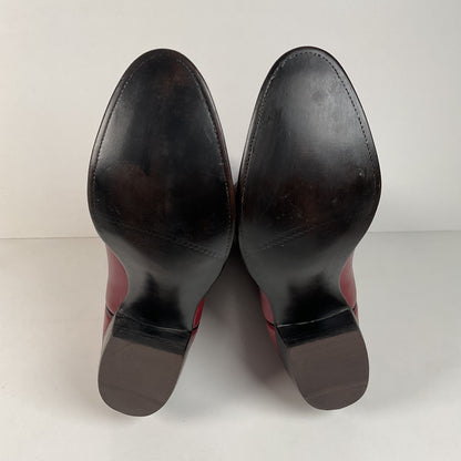 Vintage Lucchese San Antonio Cowboy Boots | Burgundy | Men’s 9 D