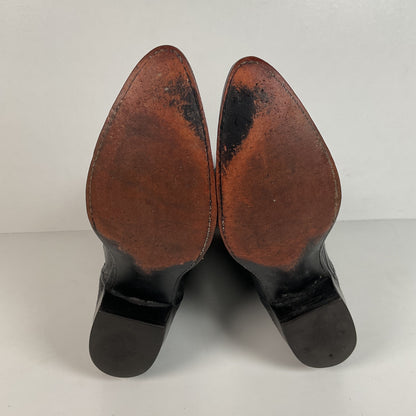 Vintage Dan Post Teju Lizard Cowgirl Boots | Royal Blue | USA Made | Women’s 8 M