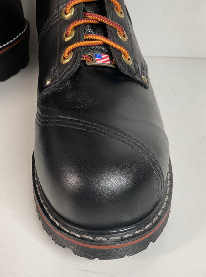 Carolina Linesman Boots | Soft Toe | Black Oil Tan | USA Made | Men’s 12 D