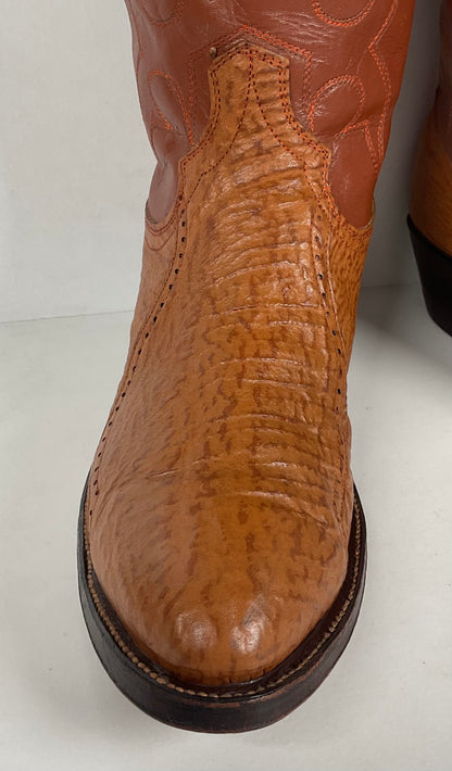 Vintage Shark Skin Cowboy Boots | Exotic | Men’s 9 D