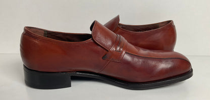 Vintage Florsheim Imperial Horsebit Loafers 9 C Burnished Brown