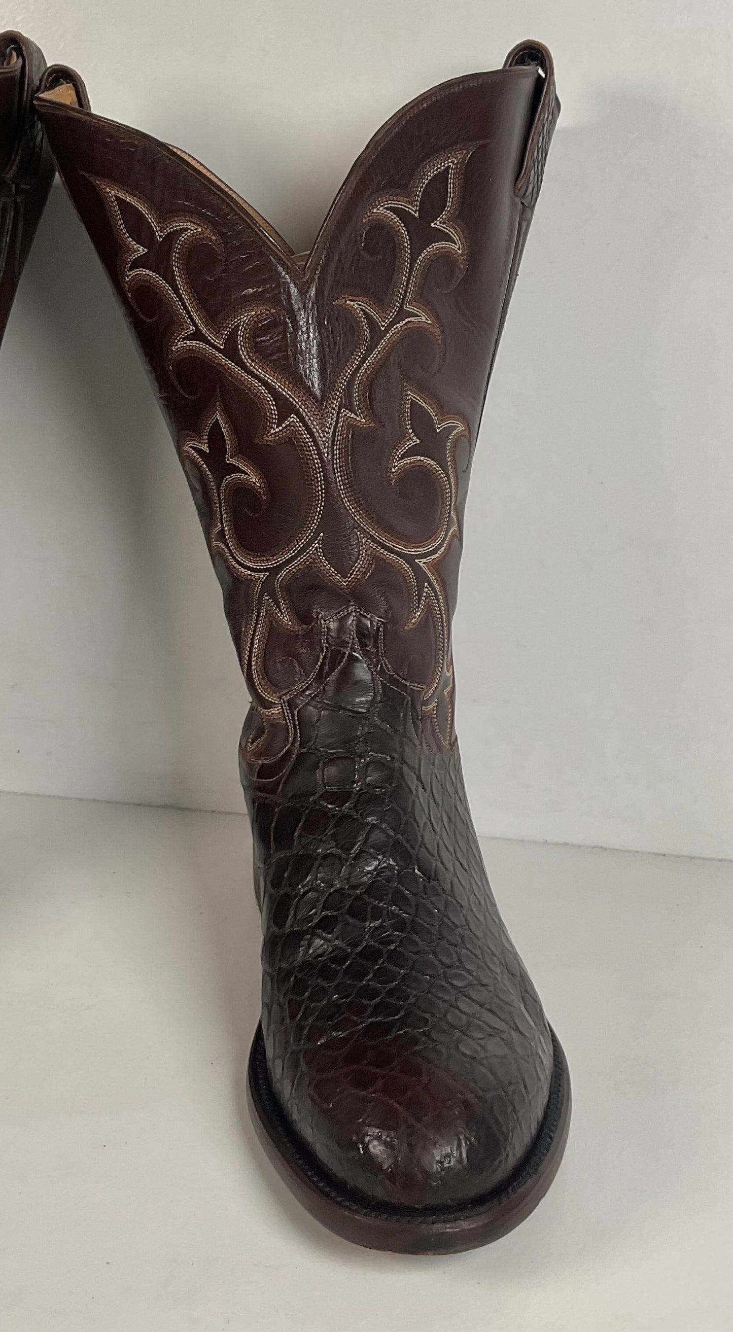 Caboots Nile Crocodile Roper Boots 9.5 E Champion Attitude Custom