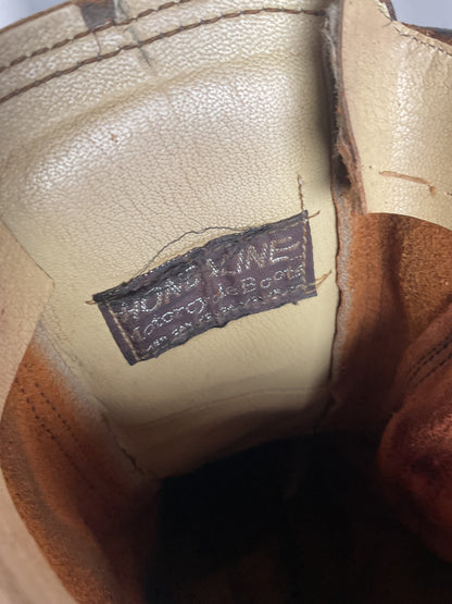 Vintage 1970s Hondaline Boots 9.5 Thrashed Moto Zip