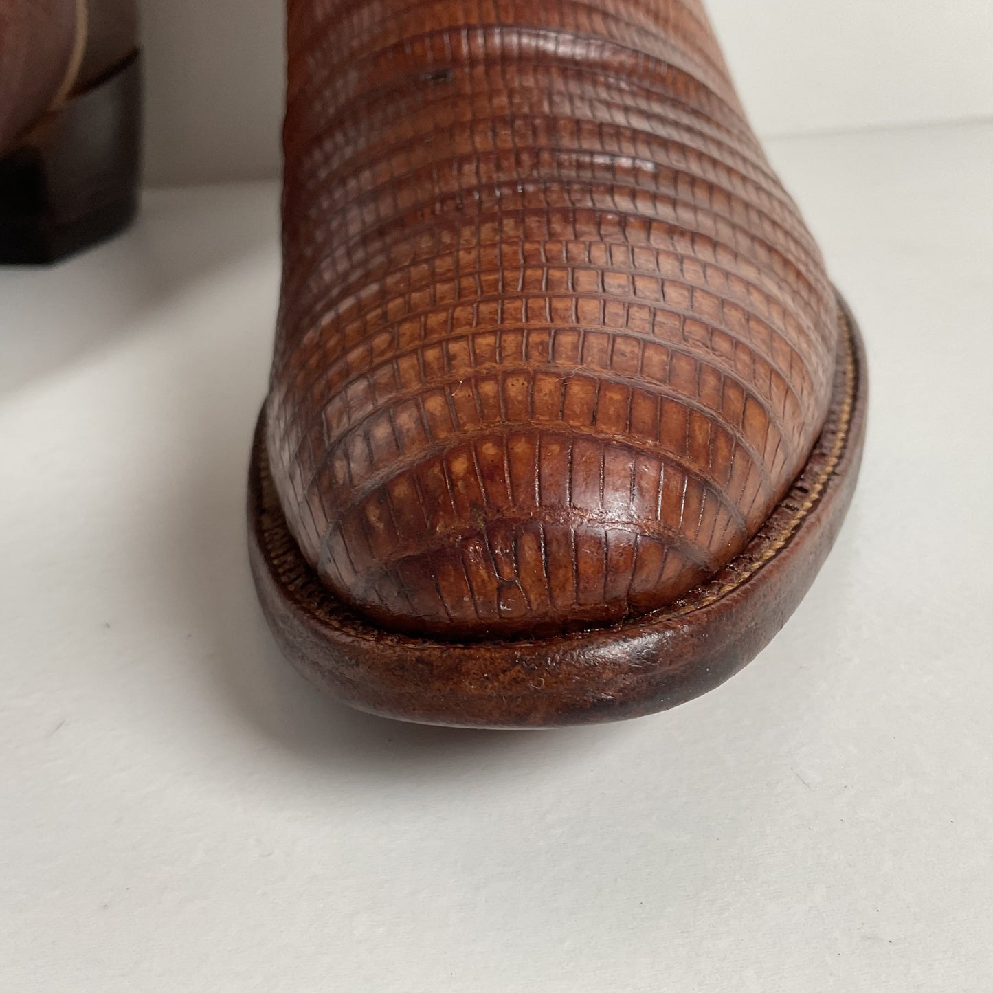 Vintage Lucchese San Antonio Cowboy Boots | Teju Lizard | Narrow | Men’s 9.5 B