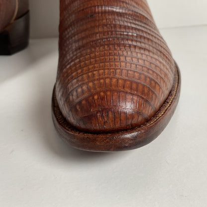 Vintage Lucchese San Antonio Cowboy Boots | Teju Lizard | Narrow | Men’s 9.5 B