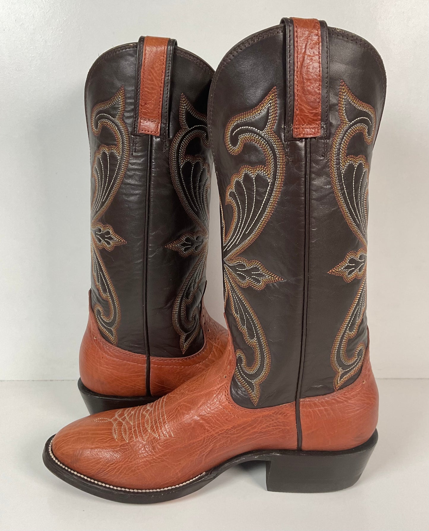 Hondo Spanish Shoulder Leather Cowboy Boots 9.5 D Style 9604