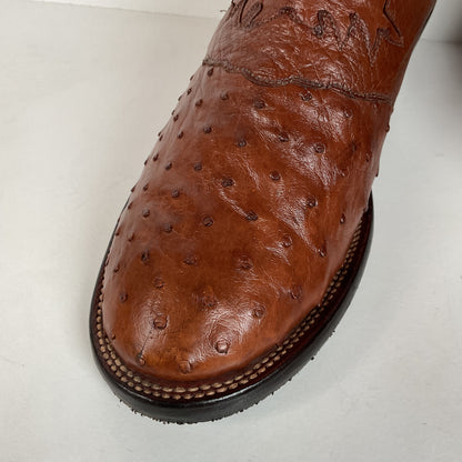 Lucchese 2000 Cowboy Boots | Full Quill Ostrich | Exotic | Men’s 8.5 D