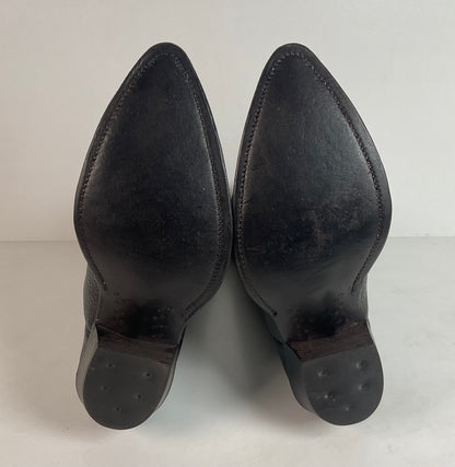 Vintage Nocona Bullhide Cowboy Boots | USA Made | Black | Men’s 8.5 D