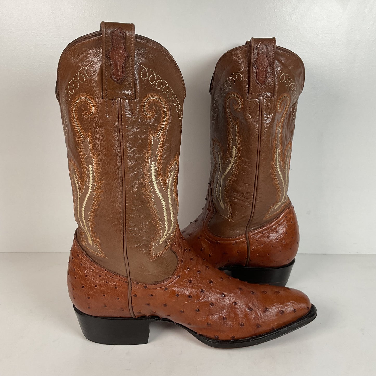 Vintage Bull Rider Full Ostrich Quill Cowboy Boots | Exotic | Men’s 9.5 EE