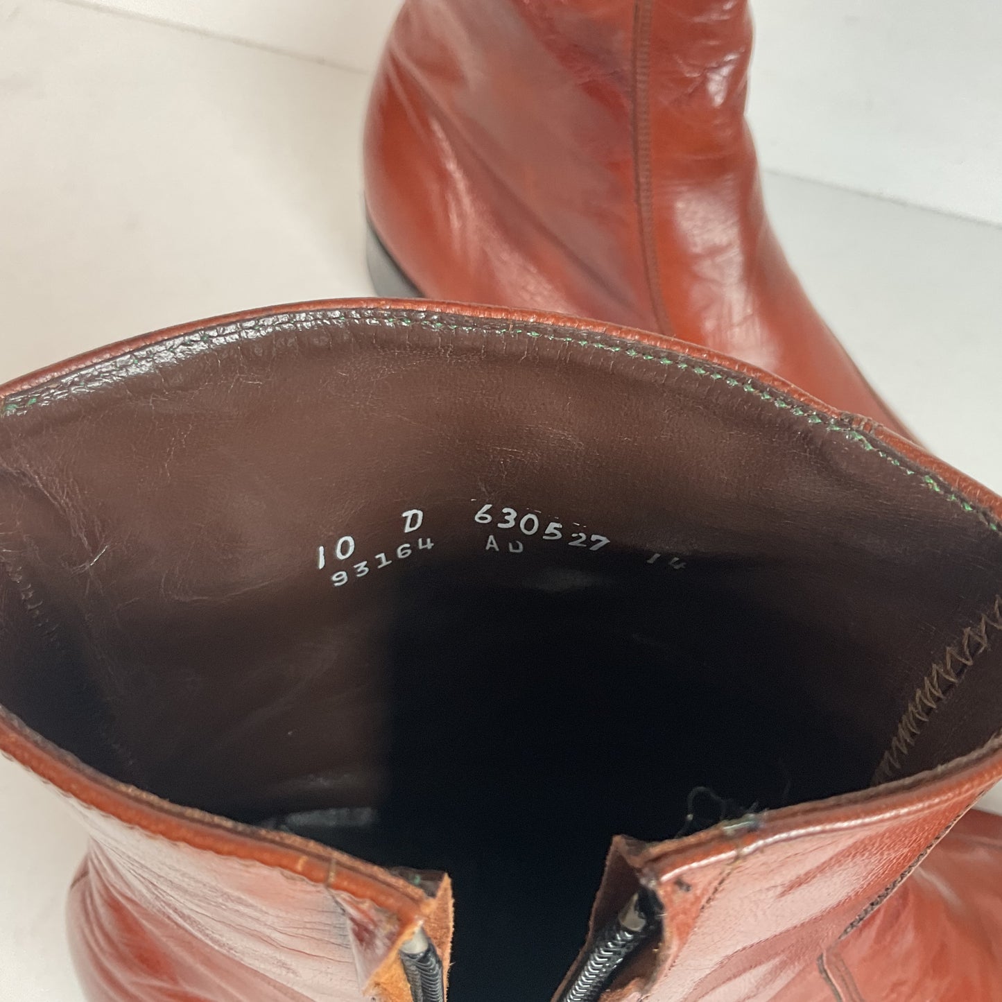 Vintage Florsheim Imperial Zipper Boots 10 D Chelsea Style