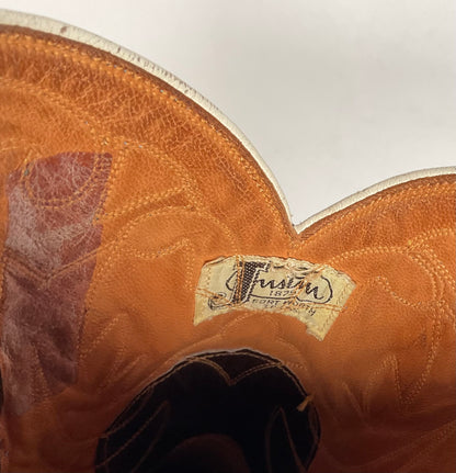 Vintage Justin Pee Wee Cowboy Boots | 1960s | Fort Worth Label | Men’s 9 C