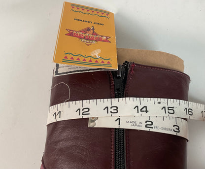 Western Snakeskin Stiletto Boots | Burgundy Python | Men’s 7.5 | Women’s 9