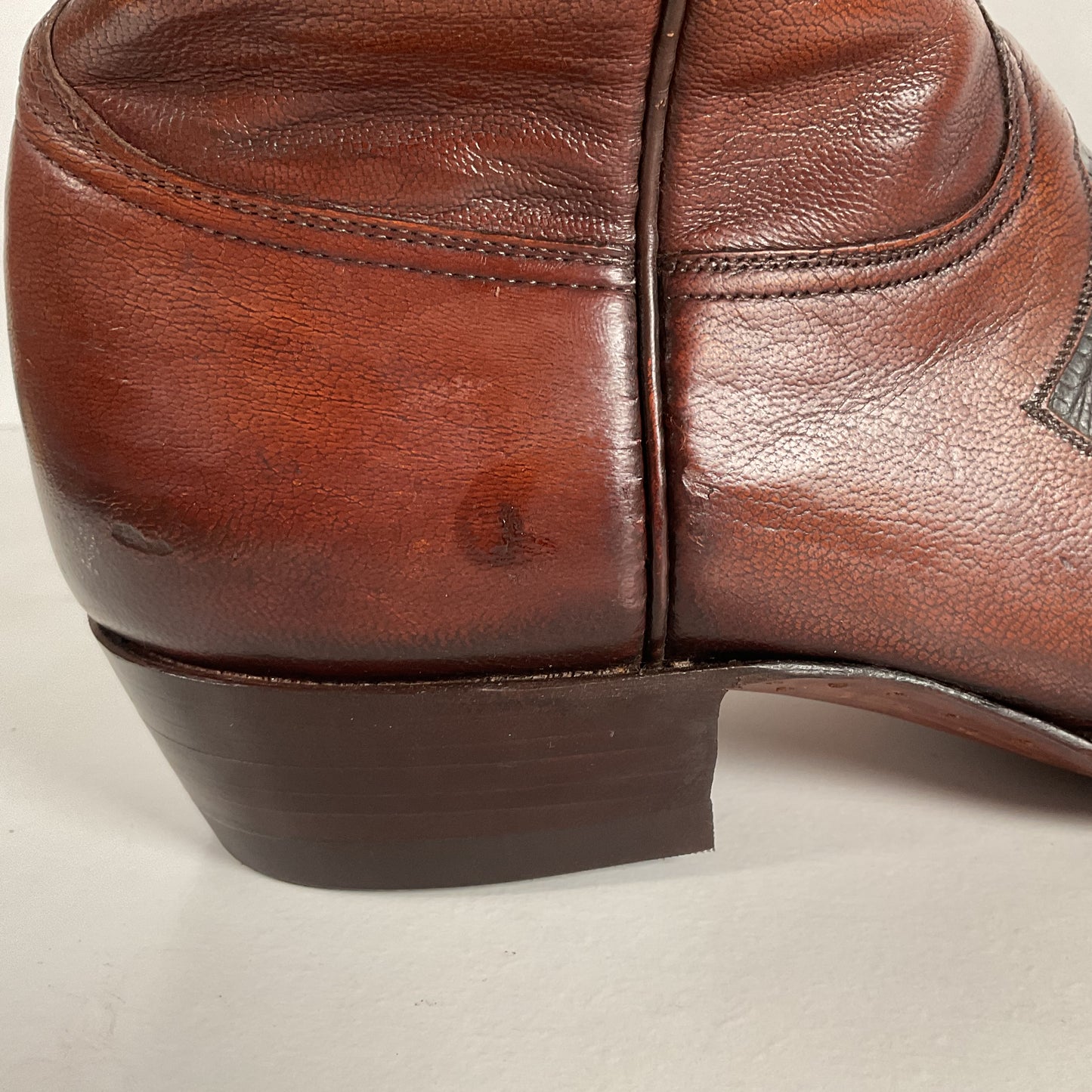 Vintage Lucchese Goat Skin Cowboy Boots | Lizard Inlay | Men’s 8.5 D