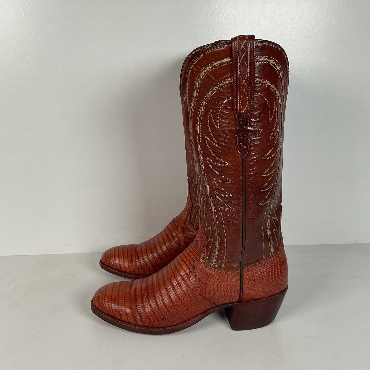 Vintage Lucchese San Antonio Cowgirl Boots | Teju Lizard | 6.5 B