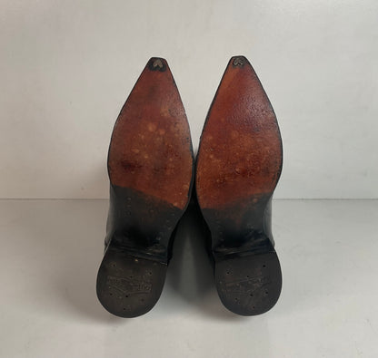 1960s Tony Lama Cowboy Boots Men’s 6 Extra Narrow | Women’s 7 Alligator Wingtip