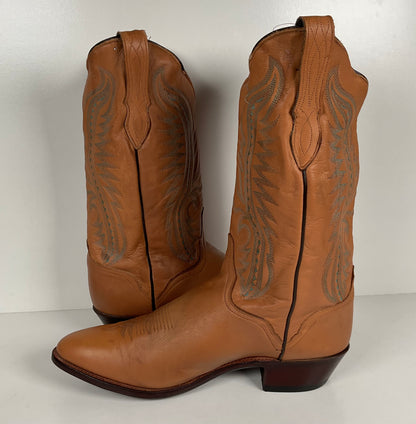 Vintage J. Chisholm Buckskin Cowboy Boots | USA Made | Men’s 13 D