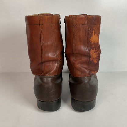 Vintage 1970s Hondaline Boots 9.5 Thrashed Moto Zip