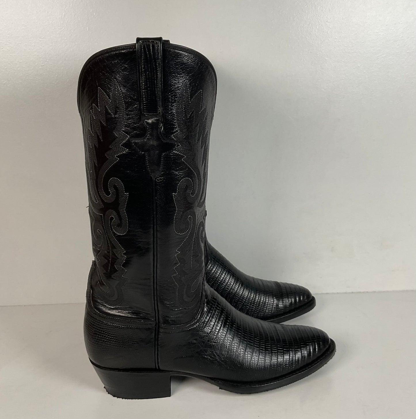 Vintage Lucchese Handmade Cowgirl Boots | Lizard Teju | Women’s 8 B