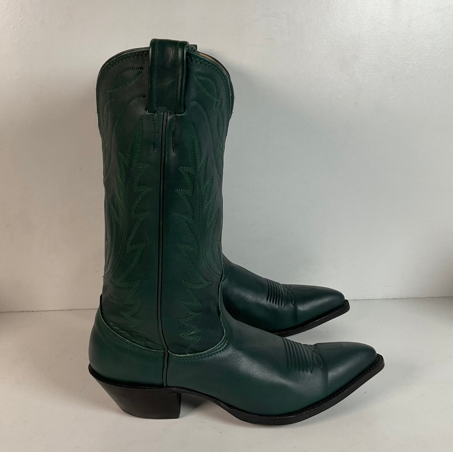 Vintage Nocona Cowgirl Boots | USA Made | Green | 7.5 B
