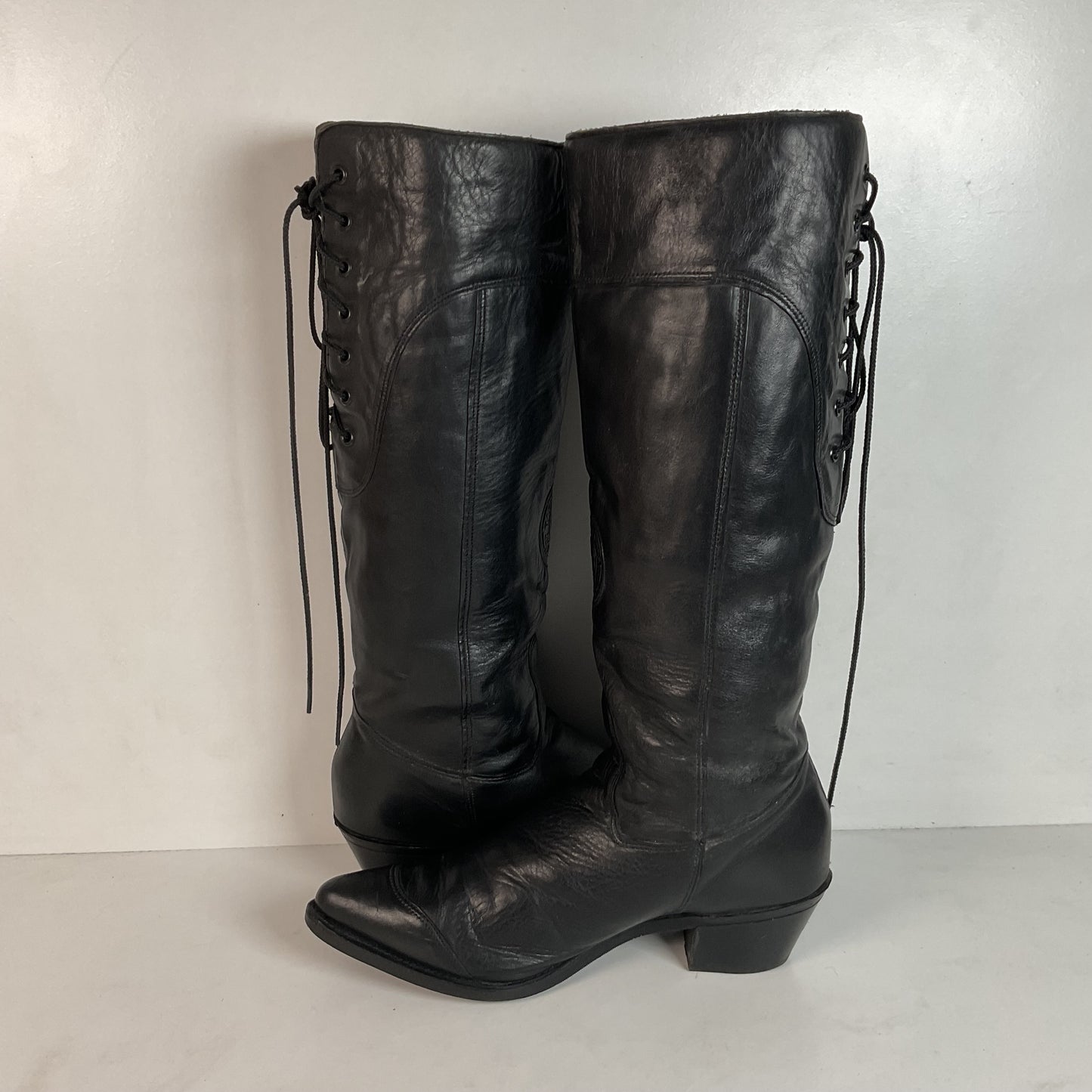 Vintage Women’s Harley Davidson Tall Lace Up Boots 10 M USA Made