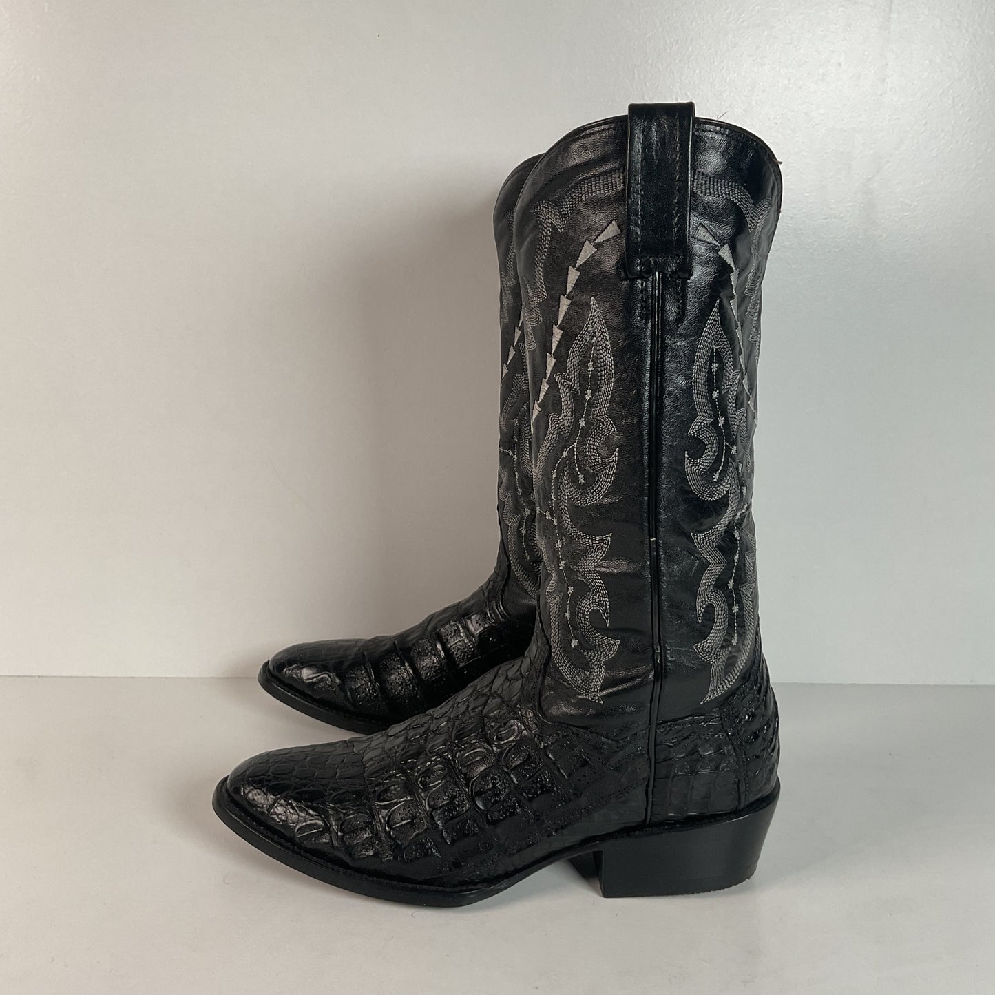 Dan Post Caiman Crocodile Cowboy Boots | Exotic | Blac | Men’s 7.5 D