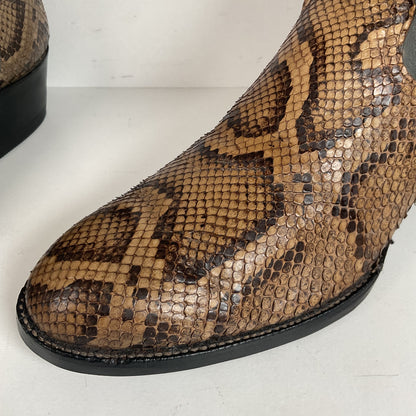 Vintage Larry Mahan Python Snakeskin Cowboy Boots | Reticulated | Men’s 12 D