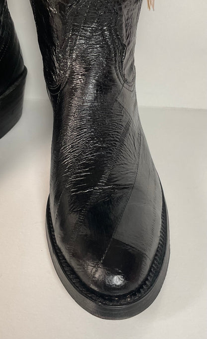 Vintage Nocona Full Eel Skin Cowboy Boots | Exotic | Men’s 5.5 | Women’s 6.5