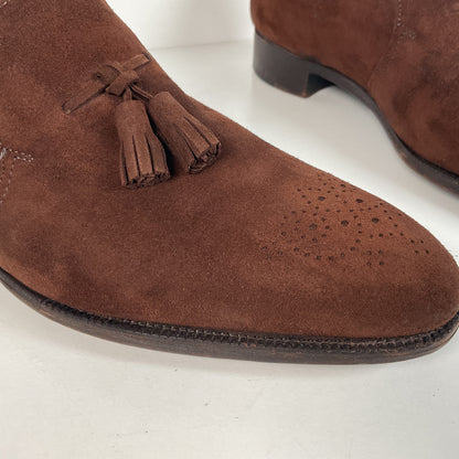 John Lobb Suede Tassel Loafers | Madison | UK 7.5 E | US 8.5 D