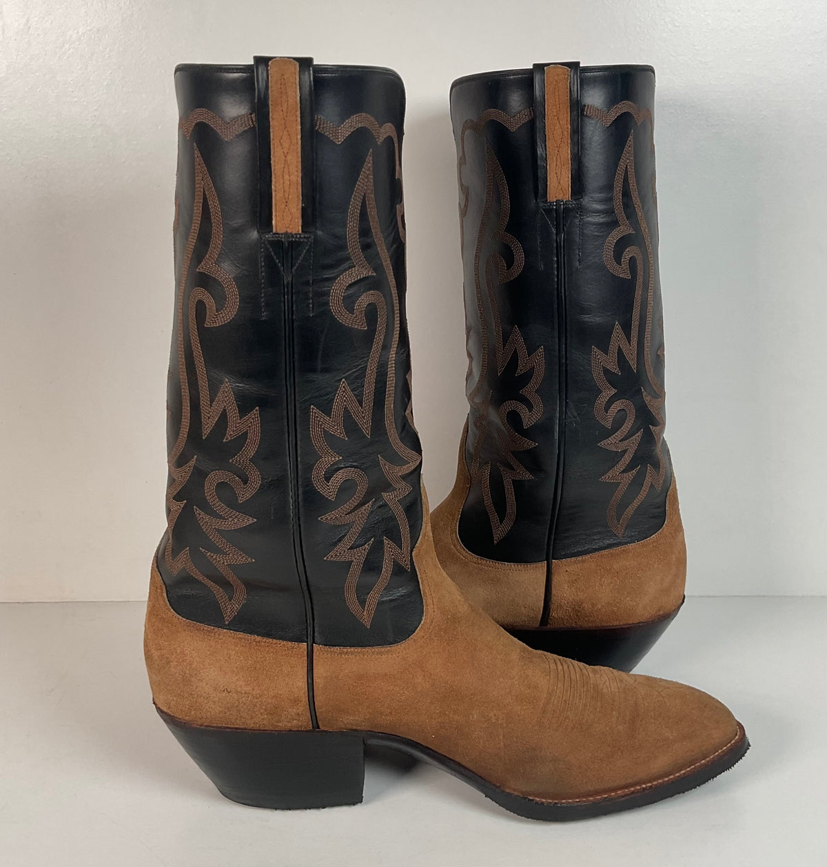 Little’s San Antonio Custom Cowboy Boots | Suede Rough Out | Men’s 11 D