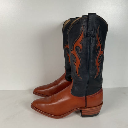 Vintage Dan Post Cowgirl Boots | USA Made | Tooled Inlays | Women’s 7 M