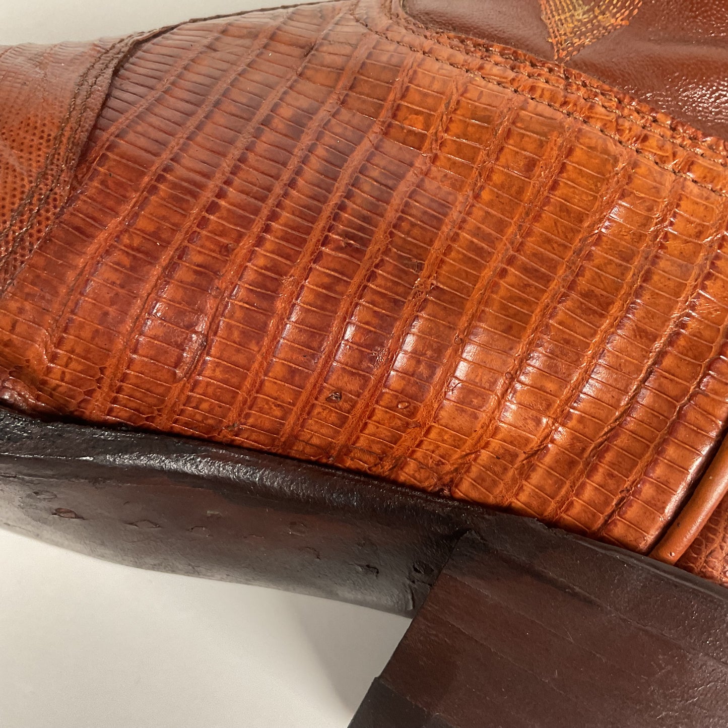 Vintage Tony Lama Teju Lizard Cowboy Boots | Gold Label | Men’s 10 D