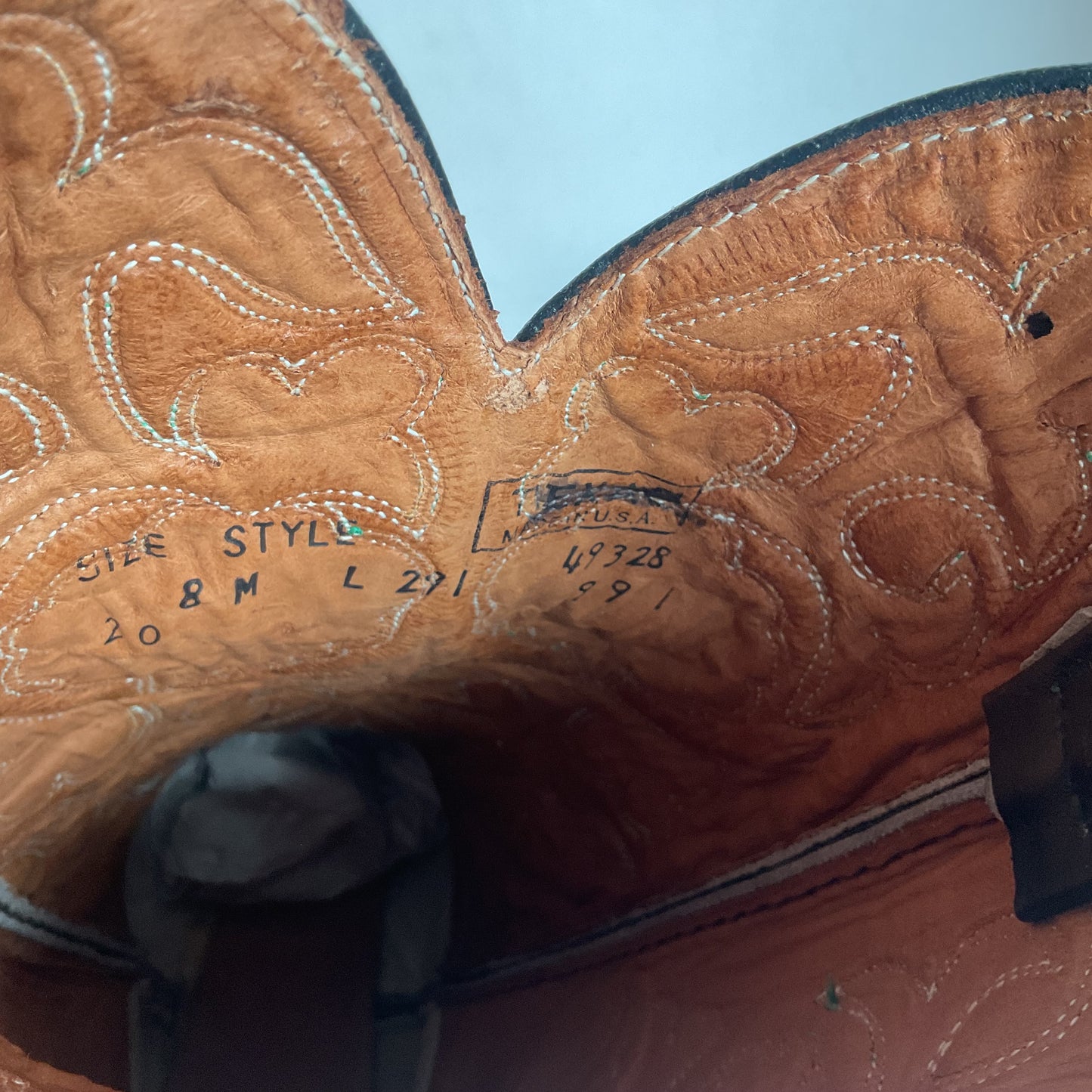 Vintage 1970s Texas Poppy Flower Cowgirl Boots 8 M USA Made