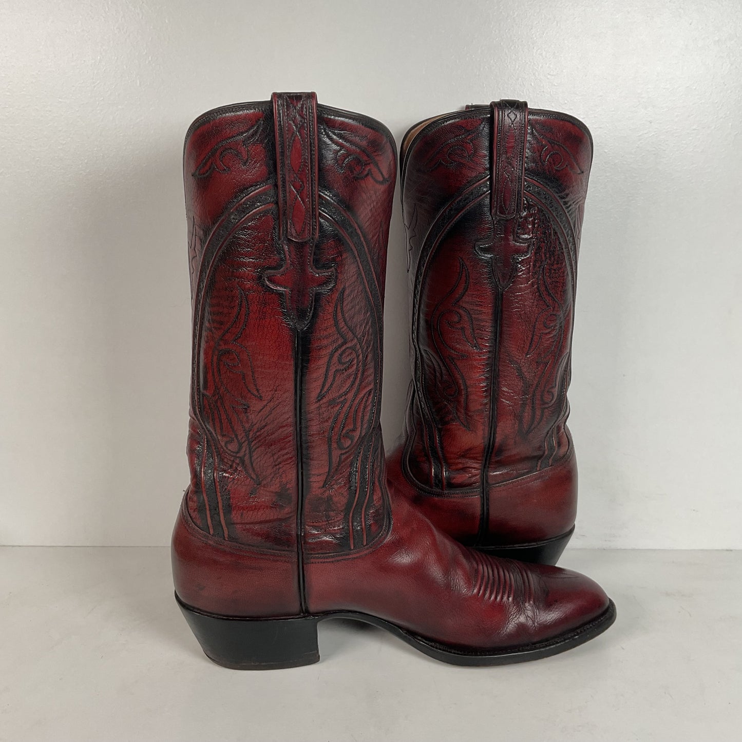 Vintage Lucchese San Antonio Cowboy Boots | Oxblood | Extra Narrow | 11.5 A
