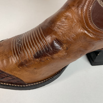 Vintage Tony Lama Lizard Wingtip Cowboy Boots | Gold Label | Men’s 9.5 D