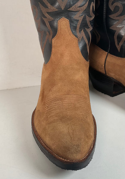 Little’s San Antonio Custom Cowboy Boots | Suede Rough Out | Men’s 11 D