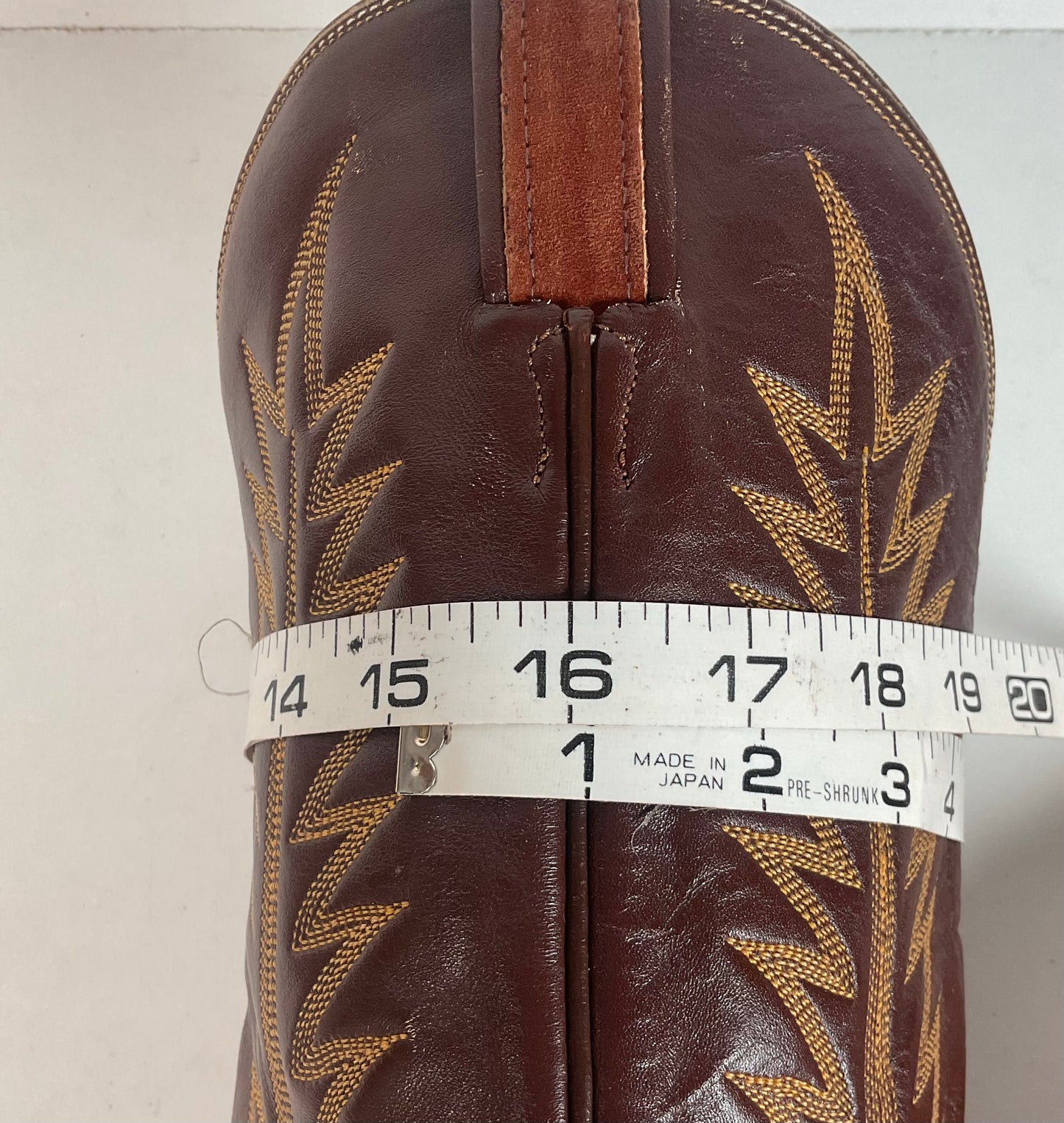 Vintage Tony Lama Pig Skin Suede Cowboy Boots 9 E Gold Label