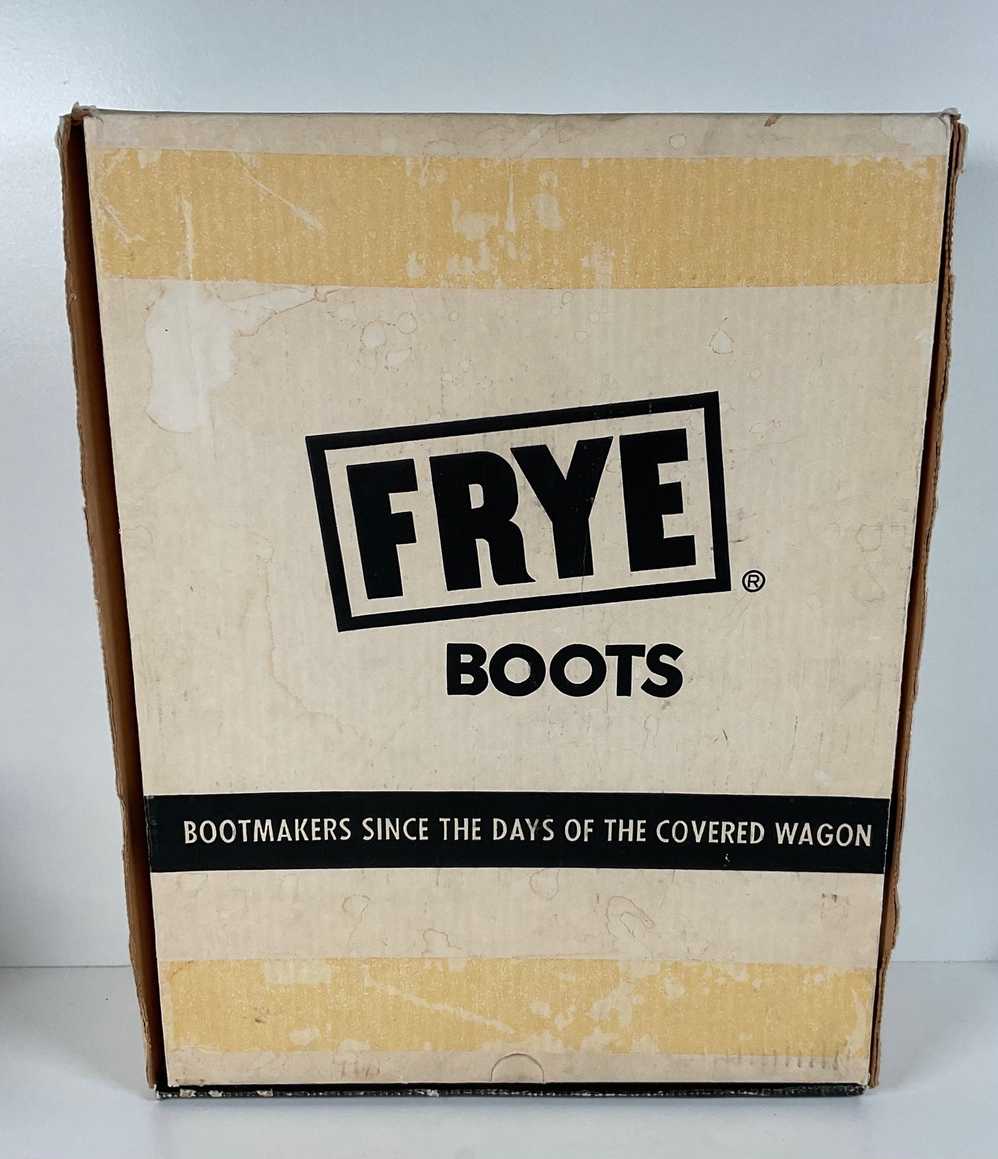 Vintage 1960s Frye Cowboy Boots 11 D Black Label Square Toe USA Made