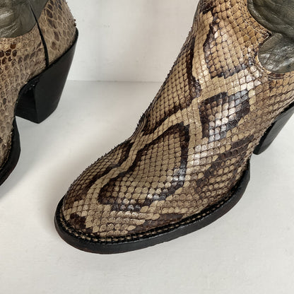 Vintage Justin Butterfly Cowgirl Boots | Snakeskin Inlay | USA Made | Women’s 5 B