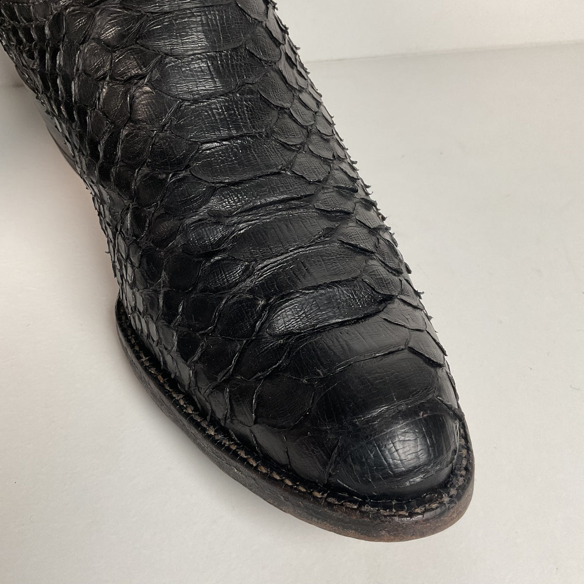 Vintage Tony Lama Boa Snakeskin Cowboy Boots | Gold Label | Men’s 9 D