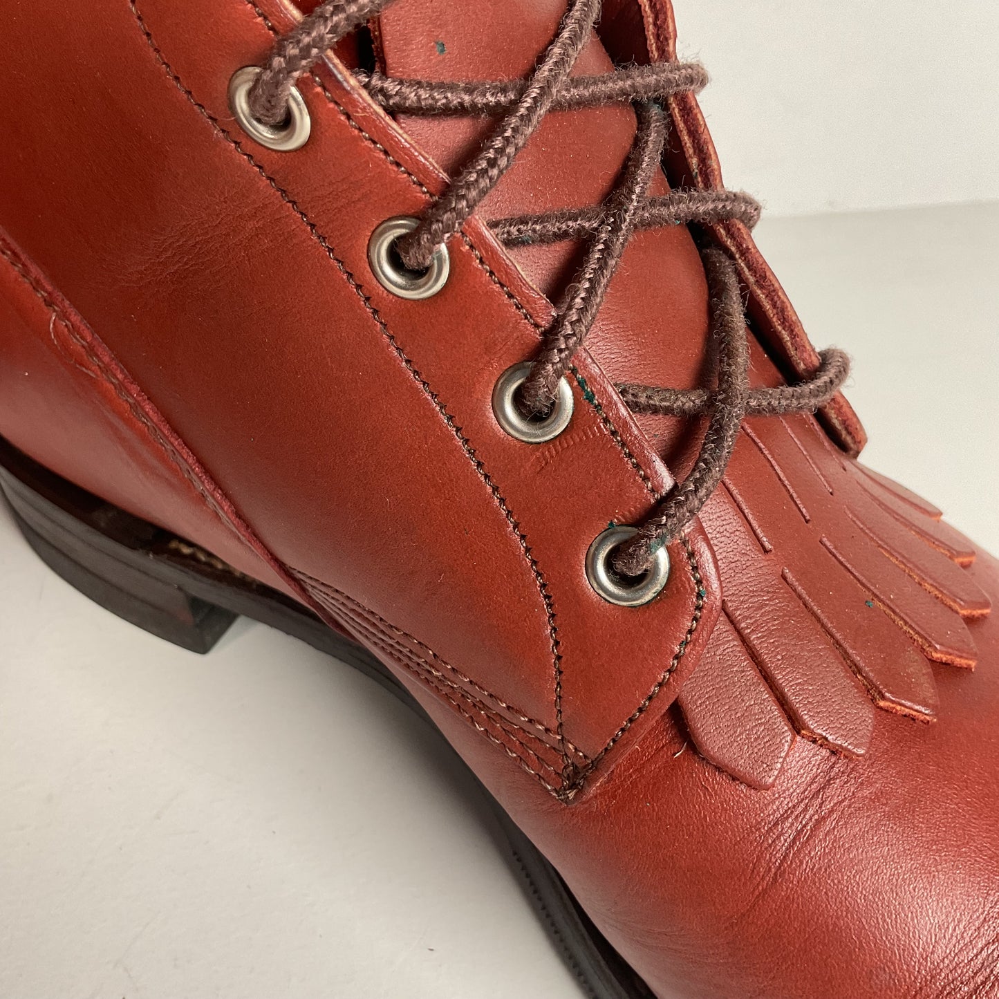 Vintage Justin Kiltie Packer Boots | Brick Caprice | USA Made | Men’s 12 B