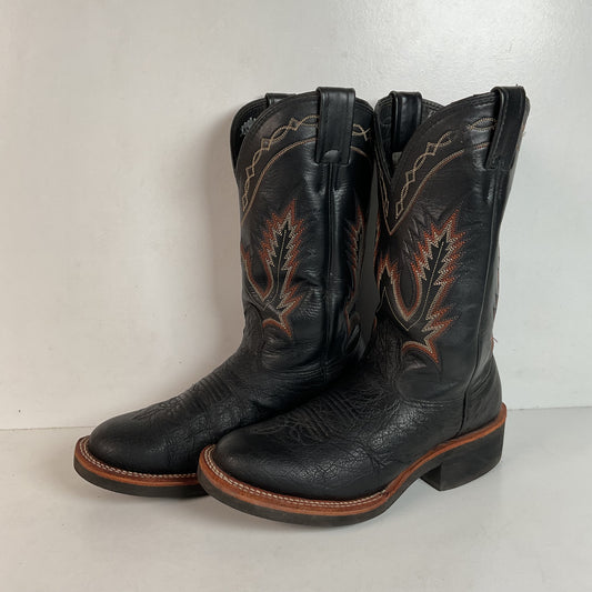Larry Mahan Smooth Ostrich Roper Boots | Exotic | Crepe | Men’s 7 | Women’s 8