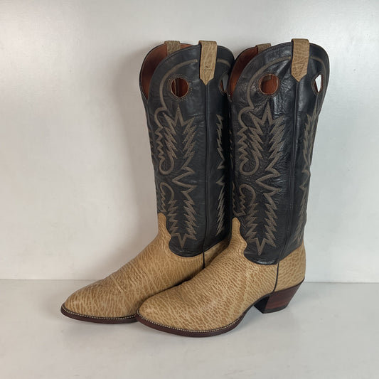 Vintage J Chisholm Tall Buckaroo Cowboy Boots 11 D USA Made Punchy