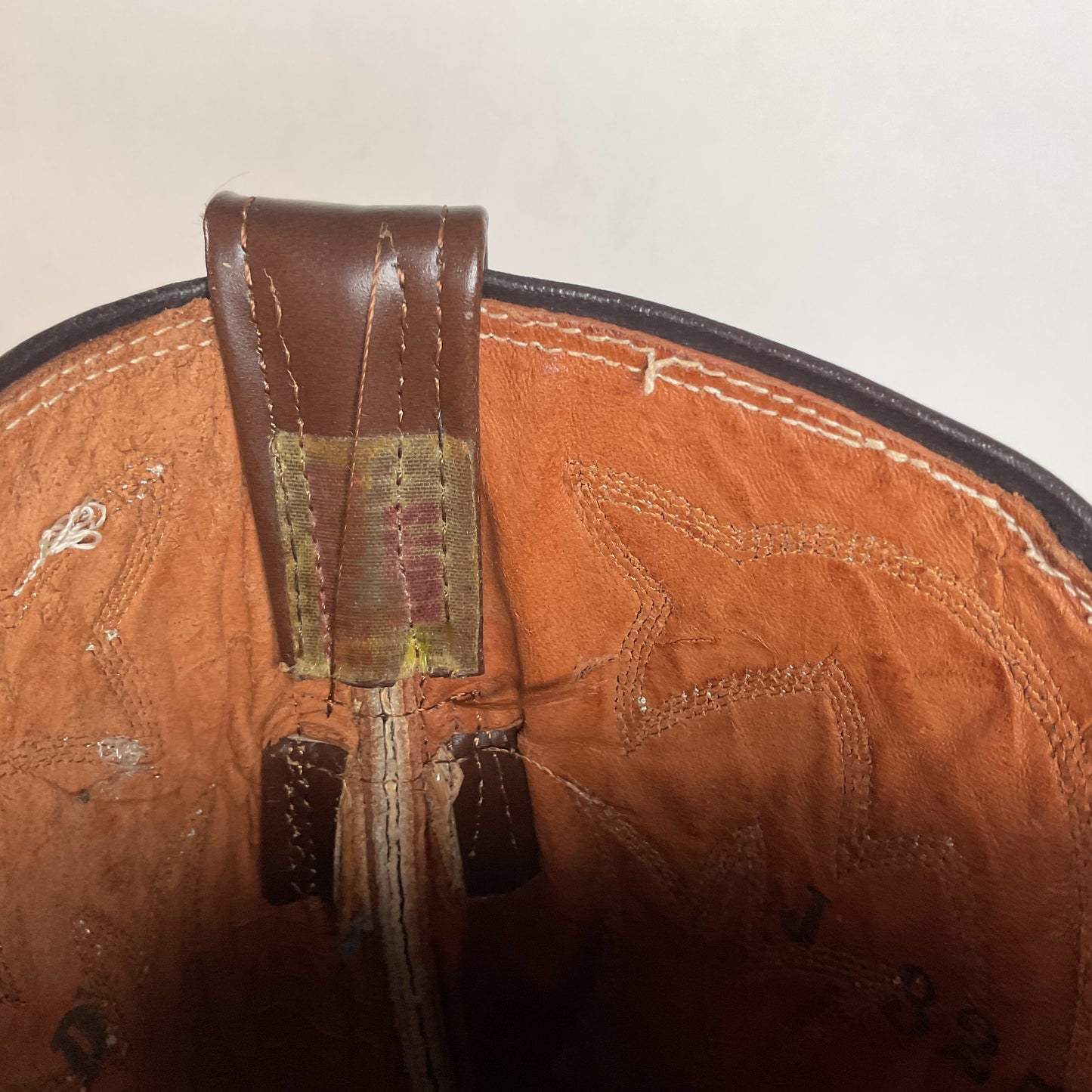 Vintage 1960s Cowtown Cowboy Boots 12 D Chocolate Brown