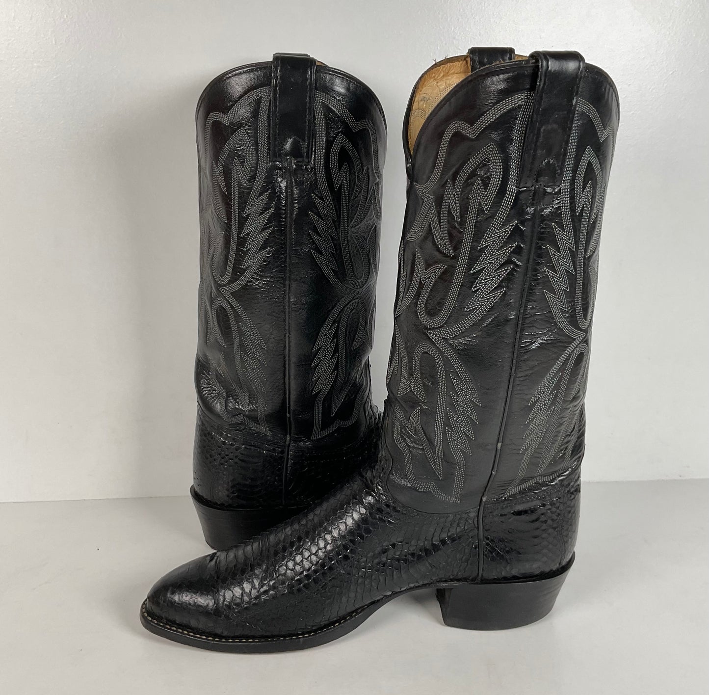 Texas Imperial Snakeskin Cowboy Boots | USA Made | Python | Set of (2) | 9.5 D