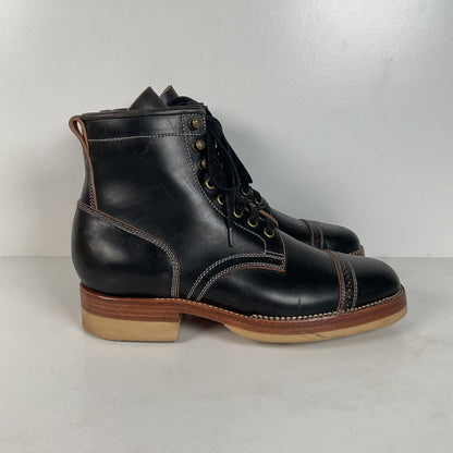 Flame Panda Cap Toe Boots | Lace Up | Custom | Men’s 9.5