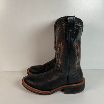 Larry Mahan Smooth Ostrich Roper Boots | Exotic | Crepe | Men’s 7 | Women’s 8