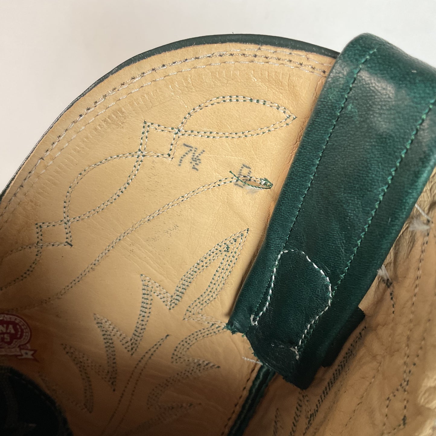 Vintage Nocona Cowgirl Boots | USA Made | Green | 7.5 B