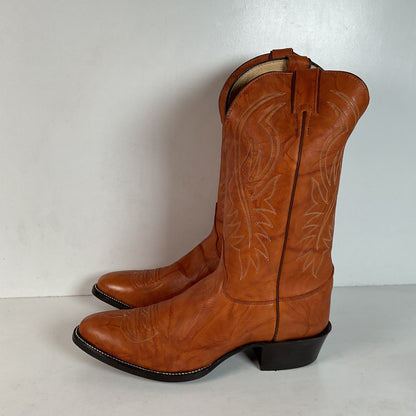 Vintage Justin Redwood Cowboy Boots | Original Box | USA Made | 10.5 D