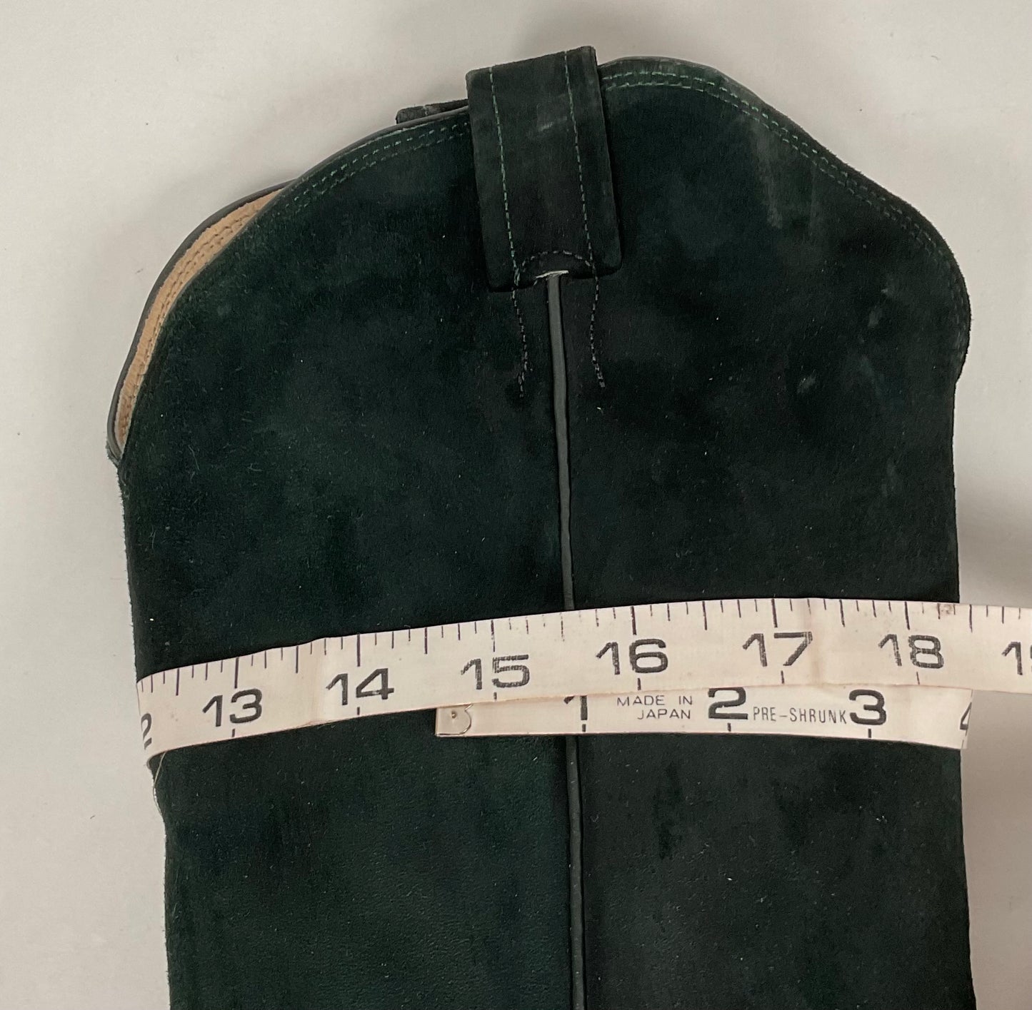 Vintage Nocona Wild Boar Cowboy Boots | Pig Skin Suede | Emerald Green | Men’s 11 E